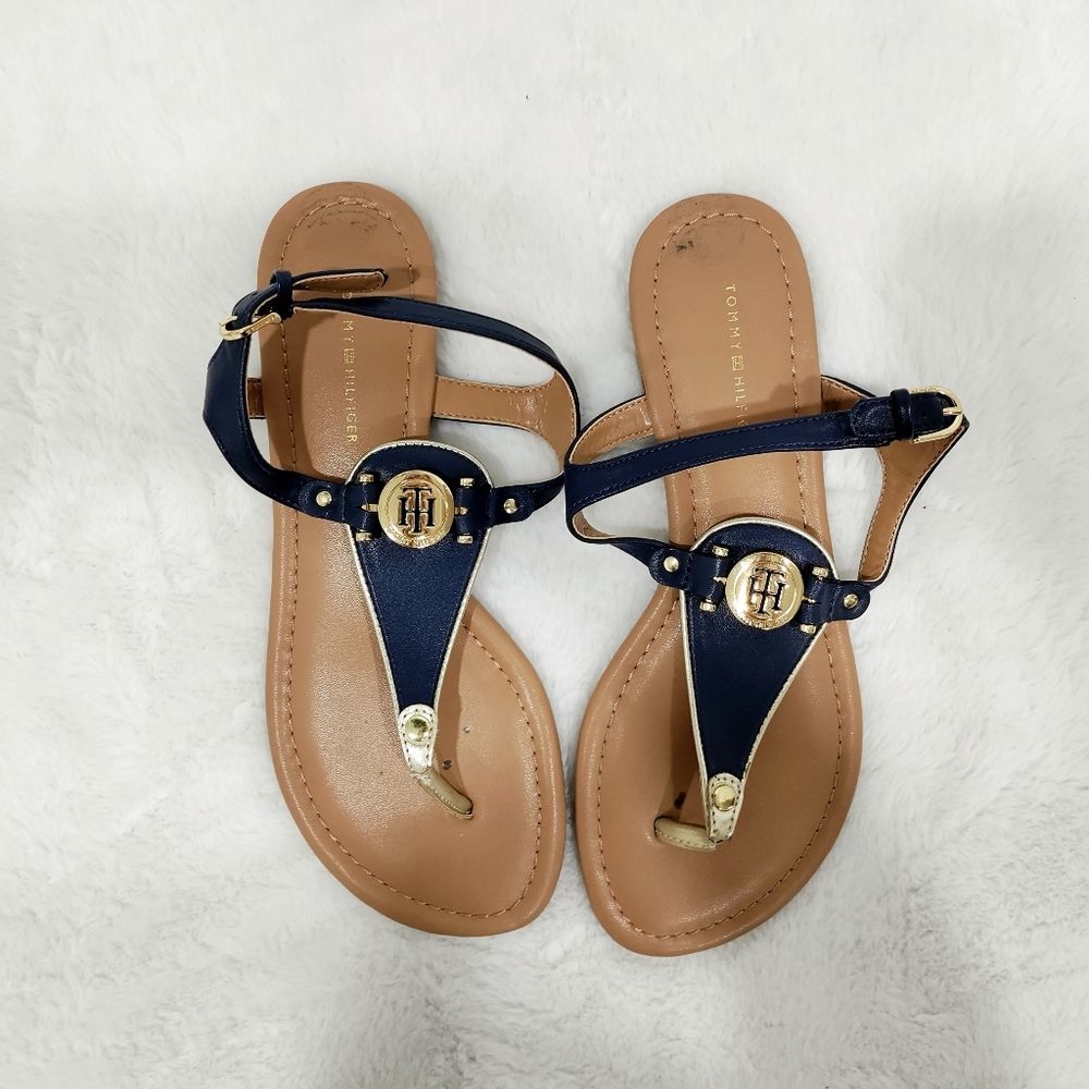 Tommy Hilfiger | Women's navy blue bennia sandals size 8